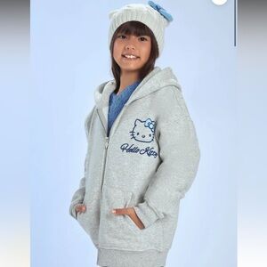 Forever 21 GIRLS HELLO KITTY ZIP-UP HOODIE